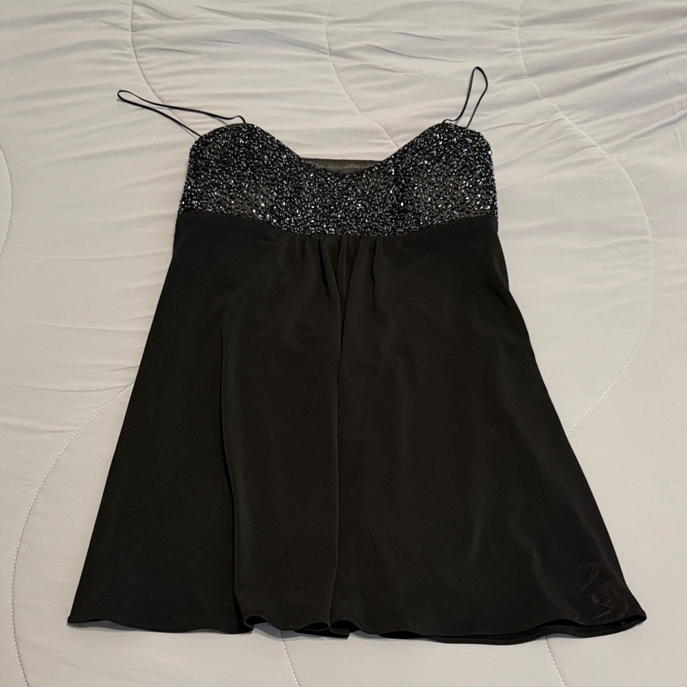Laundry By Shelli Segal Black Beaded Camisole